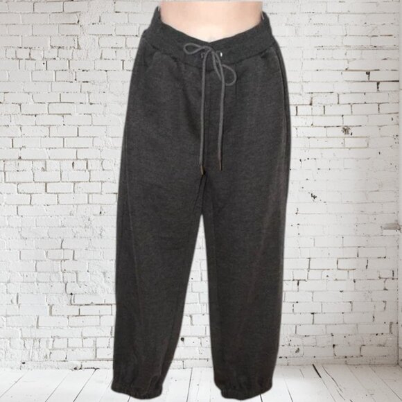 NWT Sweet Generis Drawstring Joggers Charcoal Gray Pockets - Picture 1 of 3